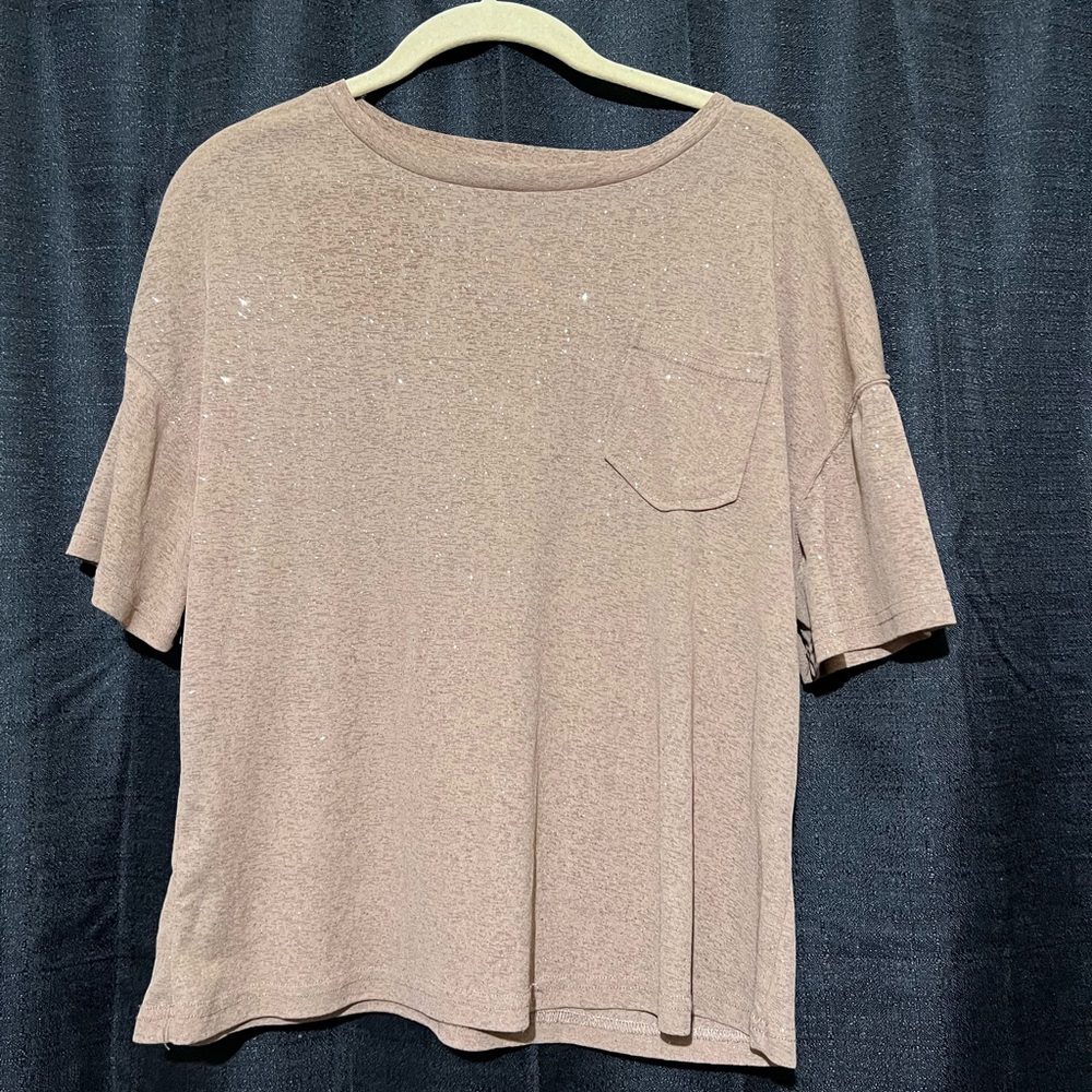 Brown sparkly tee